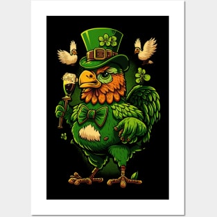 Chicken St Patrick's Day Posters and Art